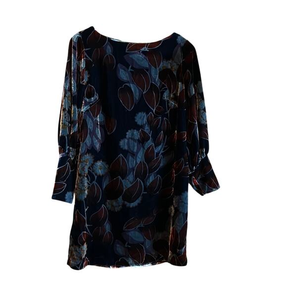 Ann Taylor L/S Velvet Material Shift Mini Dress - Picture 1 of 8